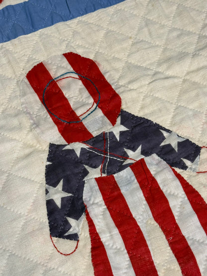 Unique and Rare Patriotic Overall Sam Quilt