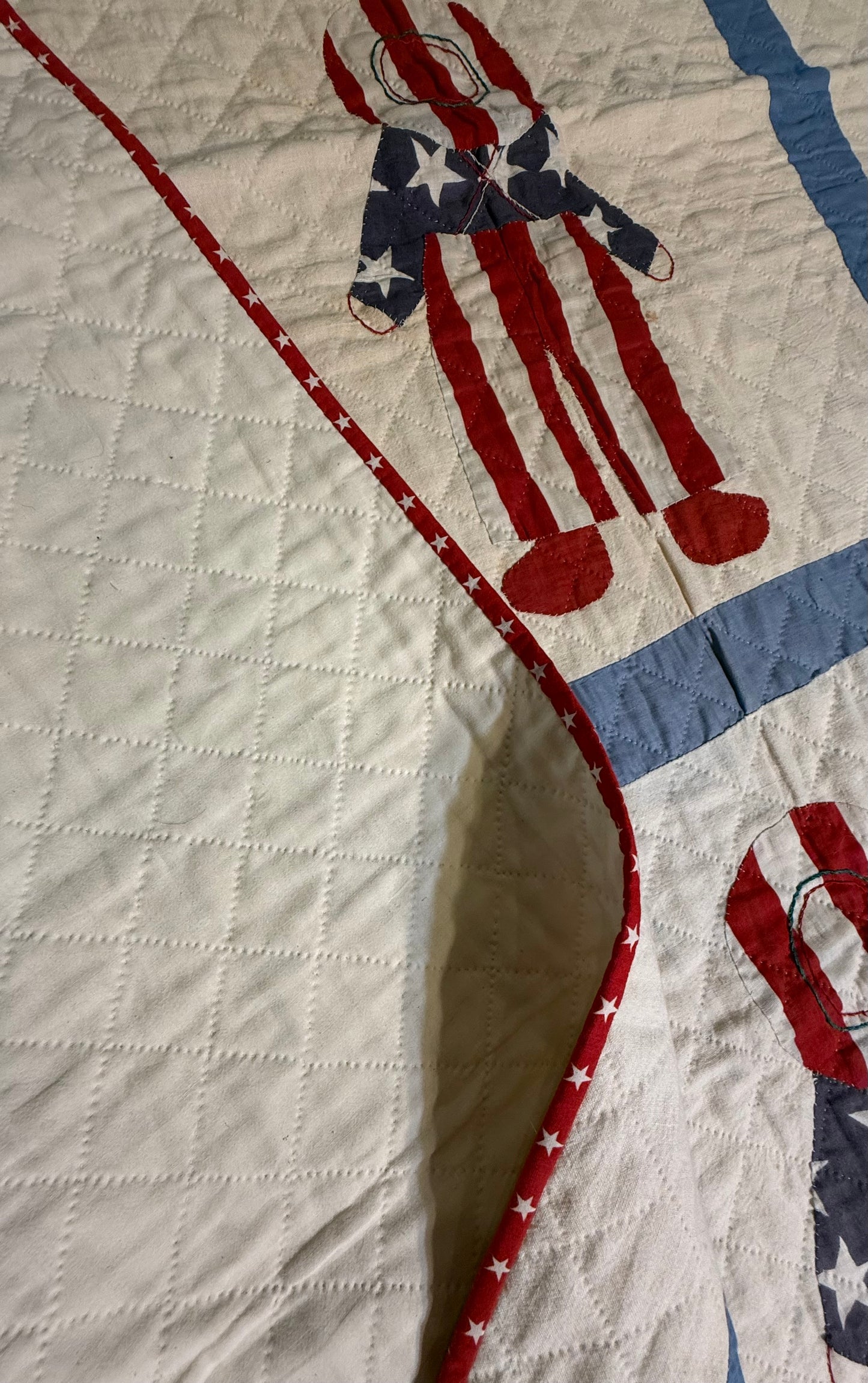 Unique and Rare Patriotic Overall Sam Quilt