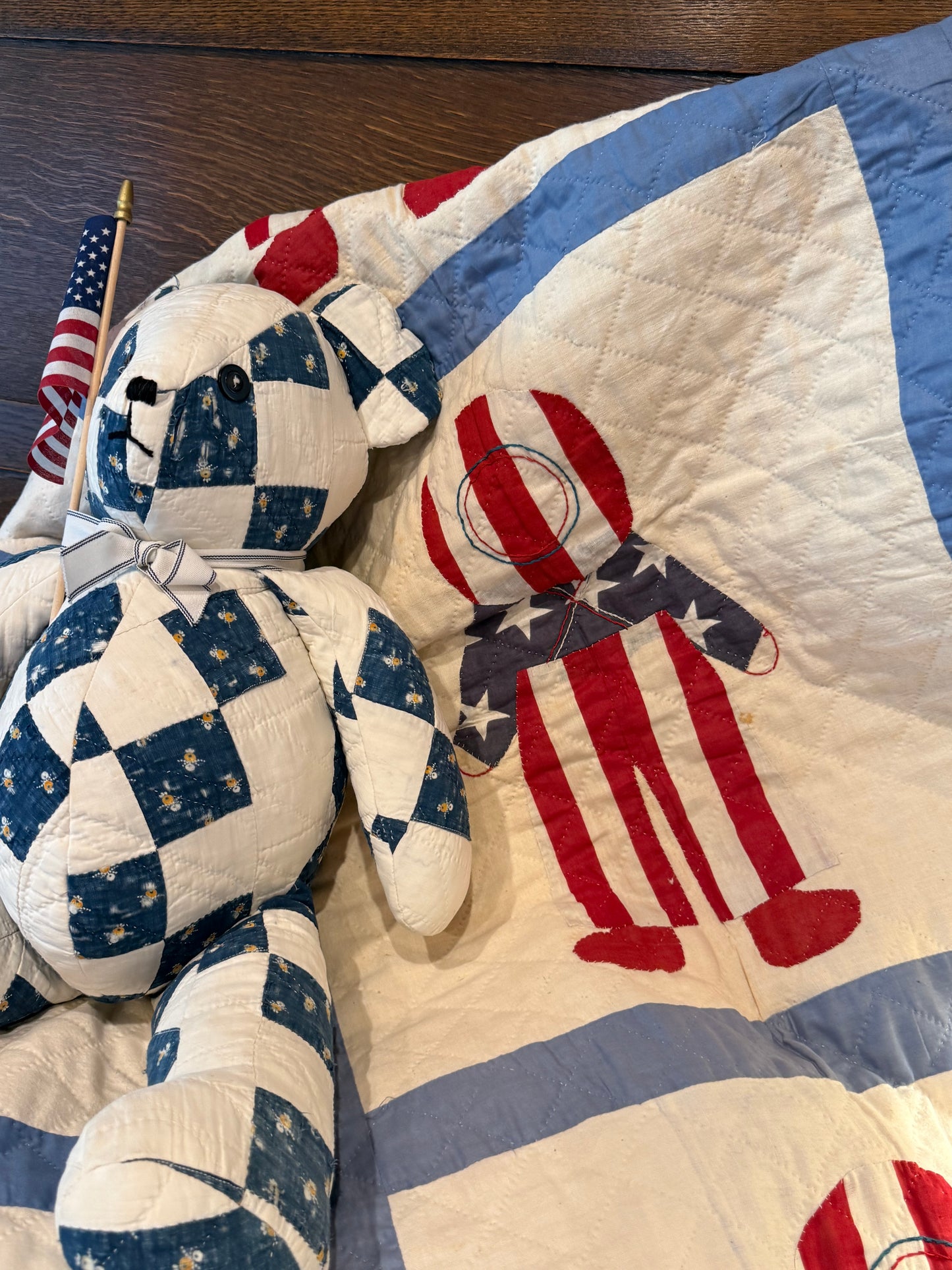 Unique and Rare Patriotic Overall Sam Quilt