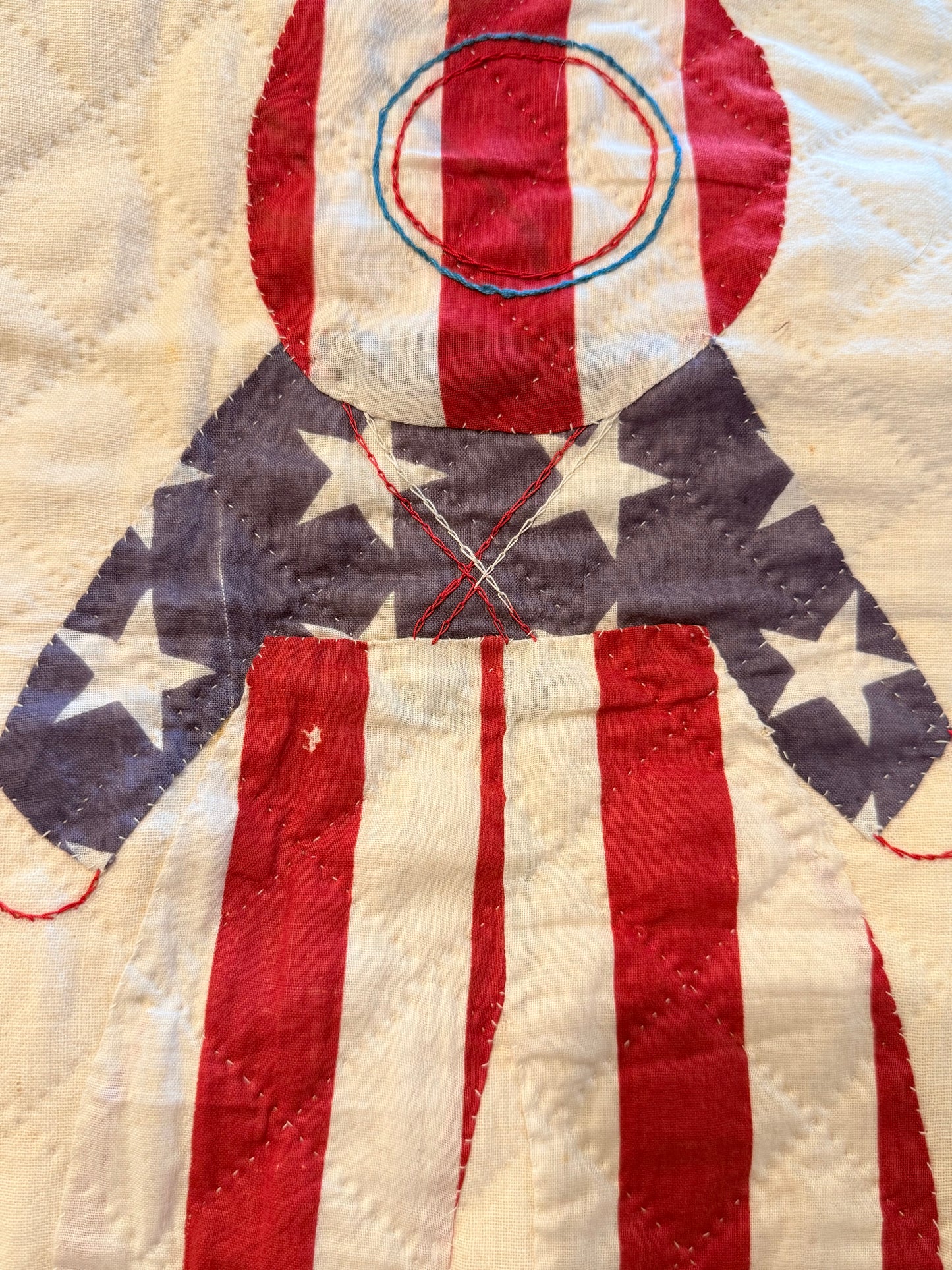 Unique and Rare Patriotic Overall Sam Quilt