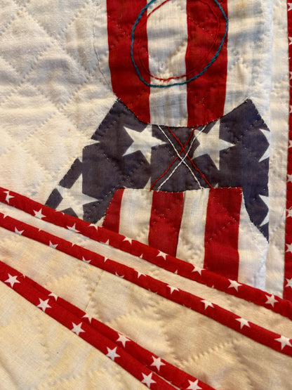 Unique and Rare Patriotic Overall Sam Quilt