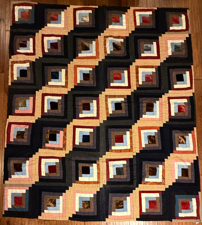Log Cabin Streak of Lightening Quilt