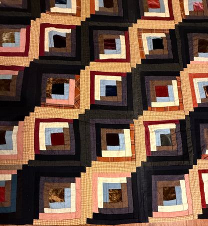 Log Cabin Streak of Lightening Quilt