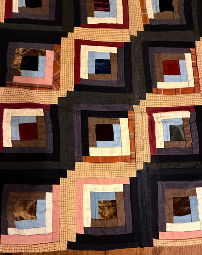 Log Cabin Streak of Lightening Quilt