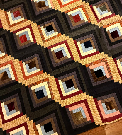 Log Cabin Streak of Lightening Quilt