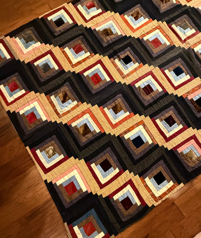 Log Cabin Streak of Lightening Quilt