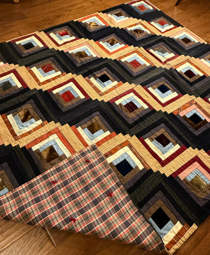 Log Cabin Streak of Lightening Quilt