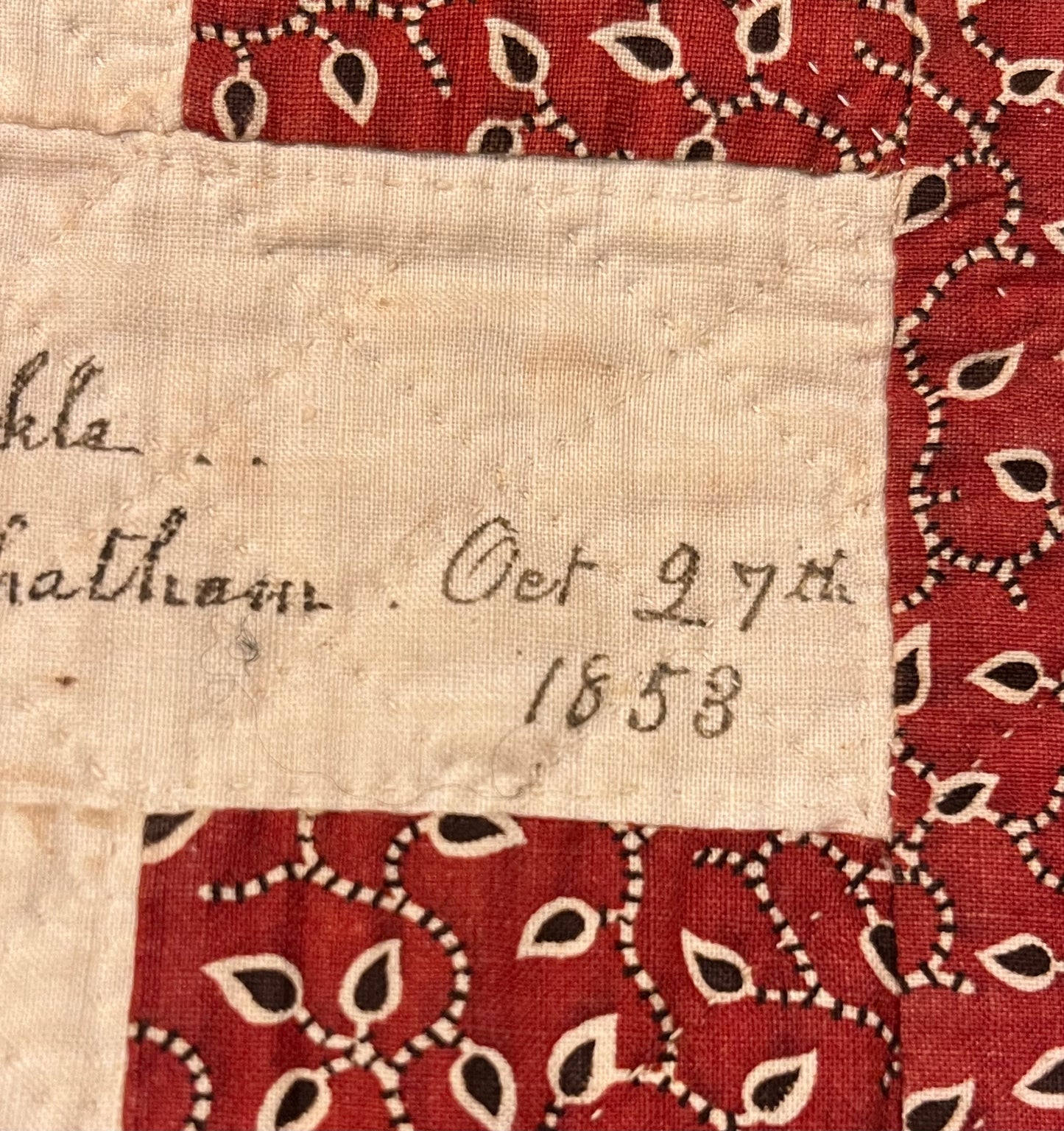 Early 1853 New York Signature Album Quilt