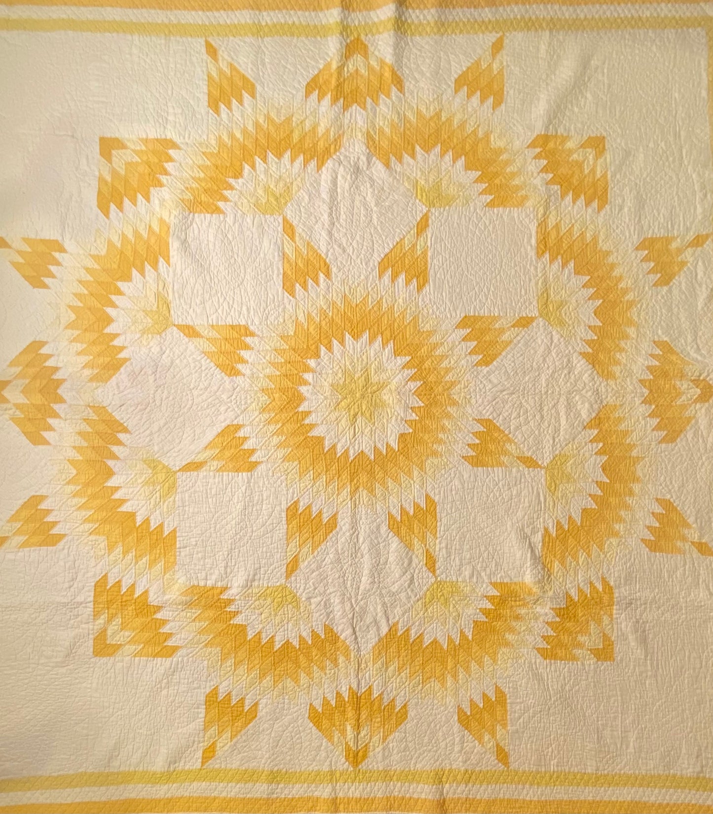 Broken Star Quilt in Yellows