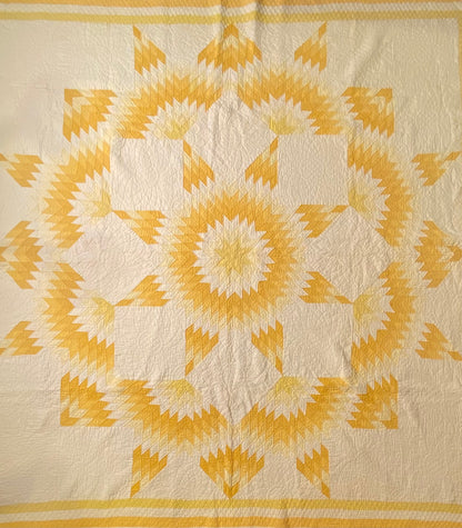 Broken Star Quilt in Yellows