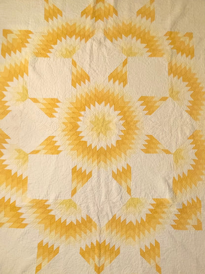 Broken Star Quilt in Yellows