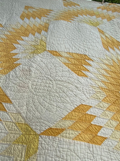 Broken Star Quilt in Yellows