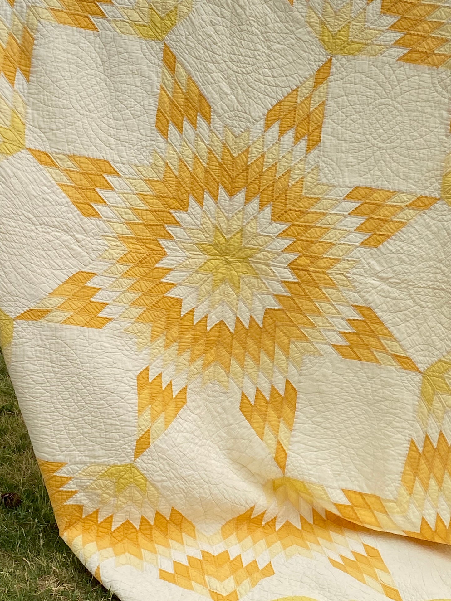 Broken Star Quilt in Yellows