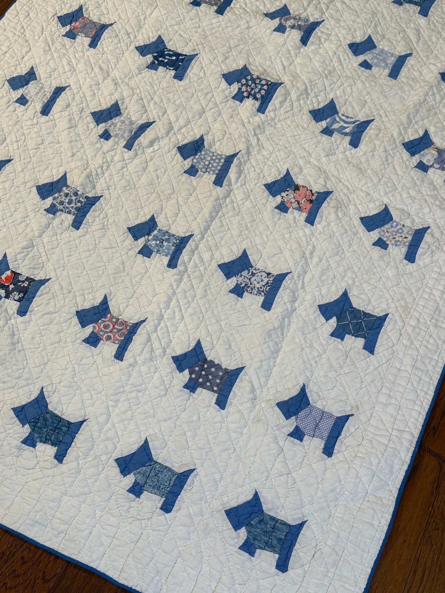 Original Small Scale Scottie Dog Quilt -Crib/Youth