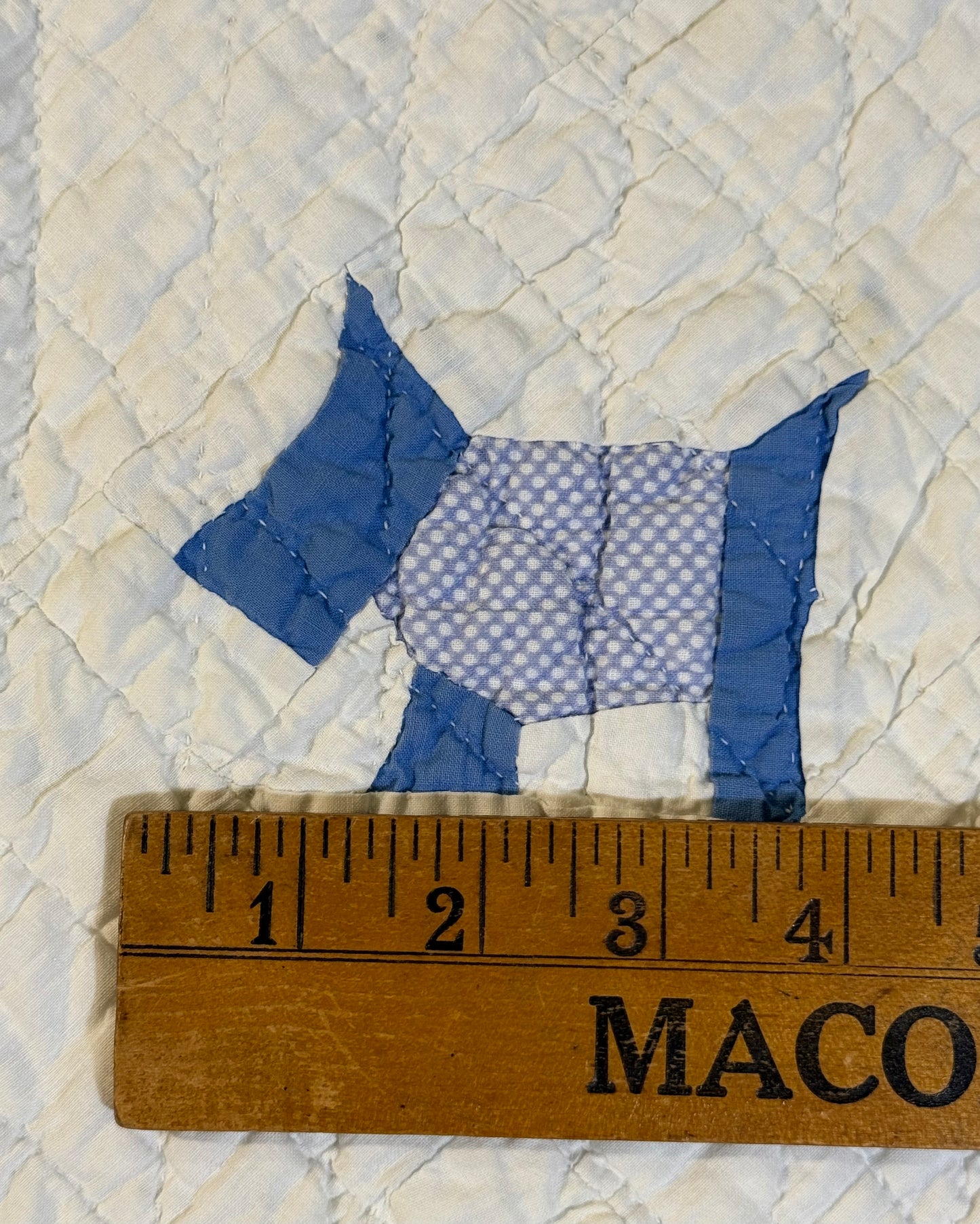Original Small Scale Scottie Dog Quilt -Crib/Youth