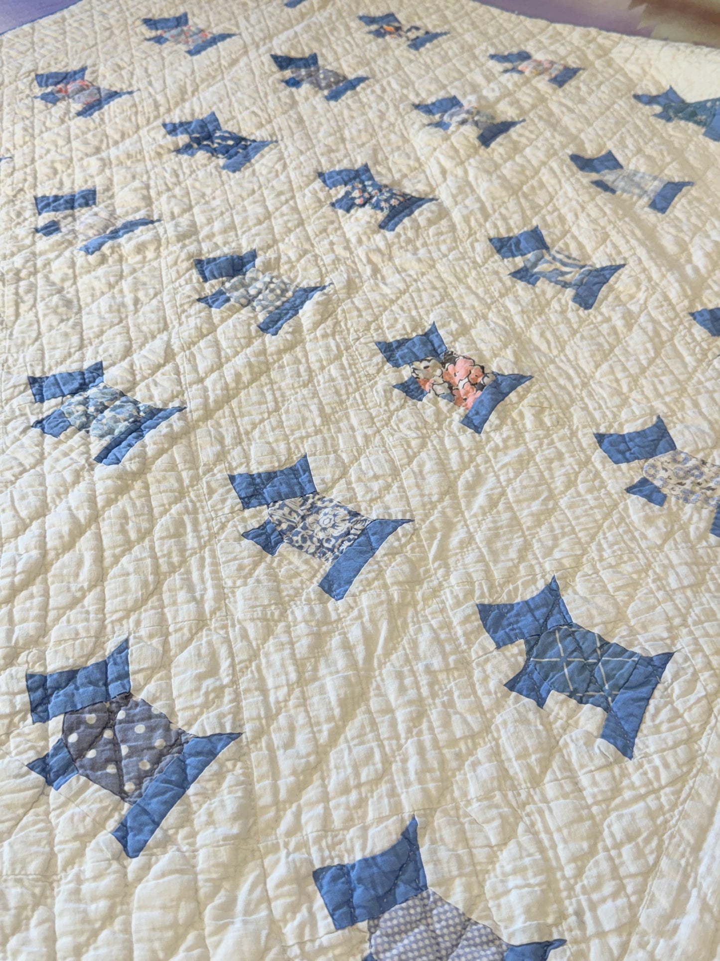 Original Small Scale Scottie Dog Quilt -Crib/Youth