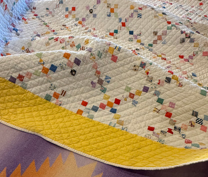 Miniature Mini Scale Double 9 Patch Quilt