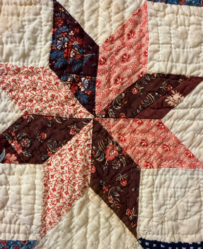 Early Circa 1840’s Incredible Variable Stars Quilt