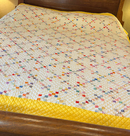 Miniature Mini Scale Double 9 Patch Quilt