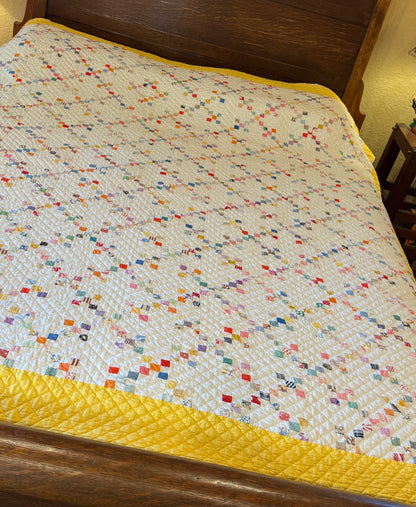 Miniature Mini Scale Double 9 Patch Quilt