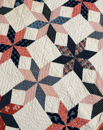 Early Circa 1840’s Incredible Variable Stars Quilt