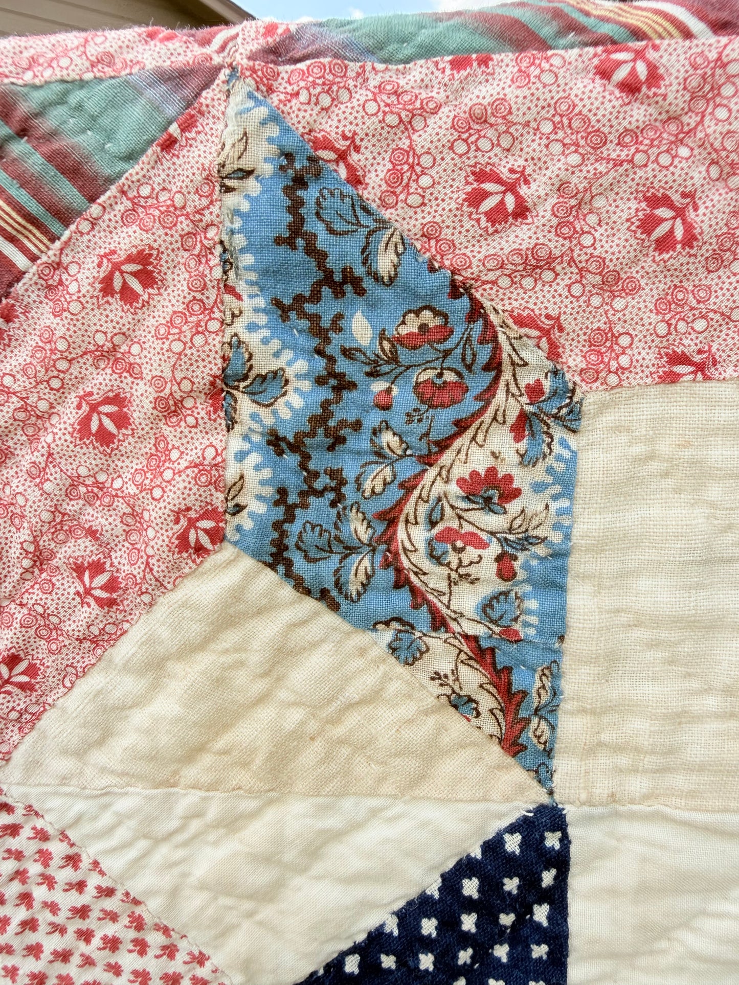 Early Circa 1840’s Incredible Variable Stars Quilt