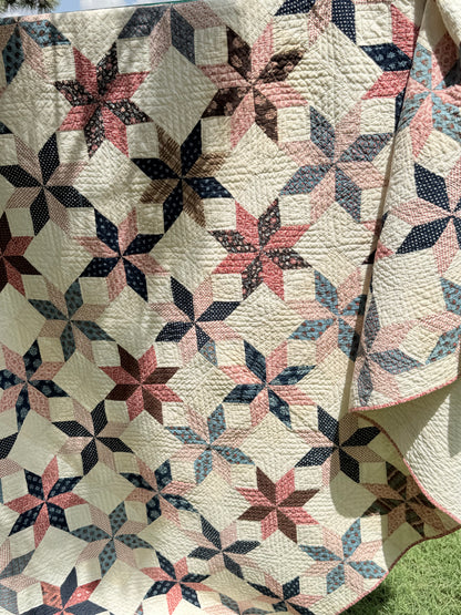 Early Circa 1840’s Incredible Variable Stars Quilt