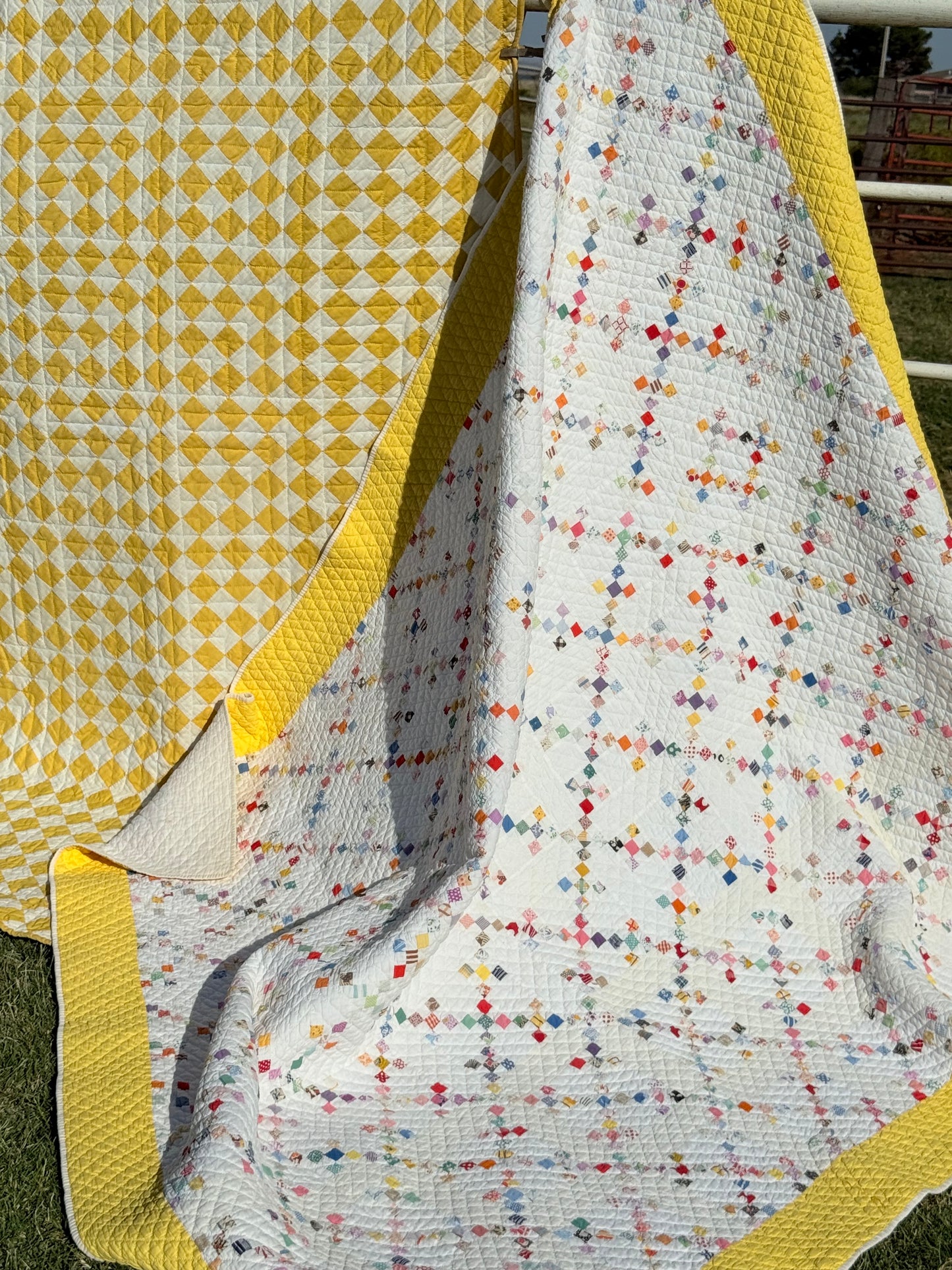 Miniature Mini Scale Double 9 Patch Quilt