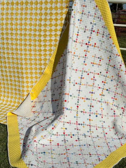 Miniature Mini Scale Double 9 Patch Quilt
