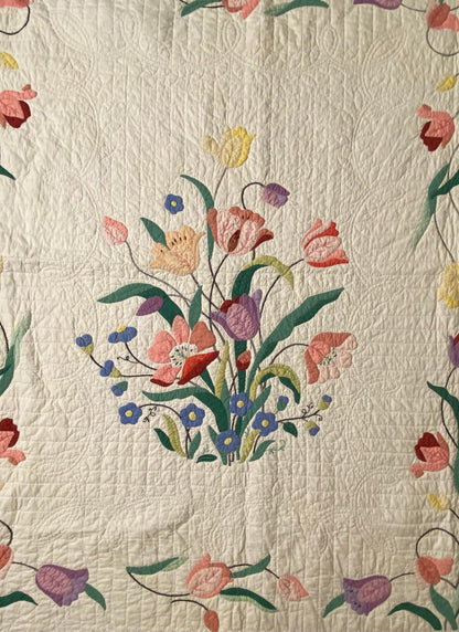 Tulip Time Applique Quilt