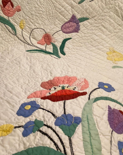 Tulip Time Applique Quilt