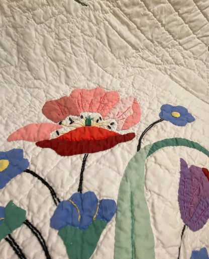 Tulip Time Applique Quilt