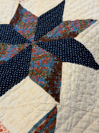 Early Circa 1840’s Incredible Variable Stars Quilt