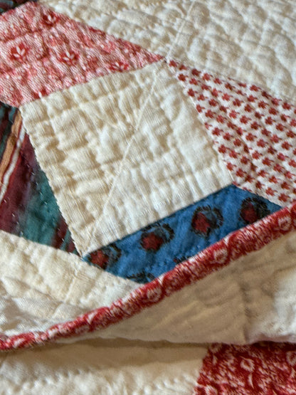 Early Circa 1840’s Incredible Variable Stars Quilt