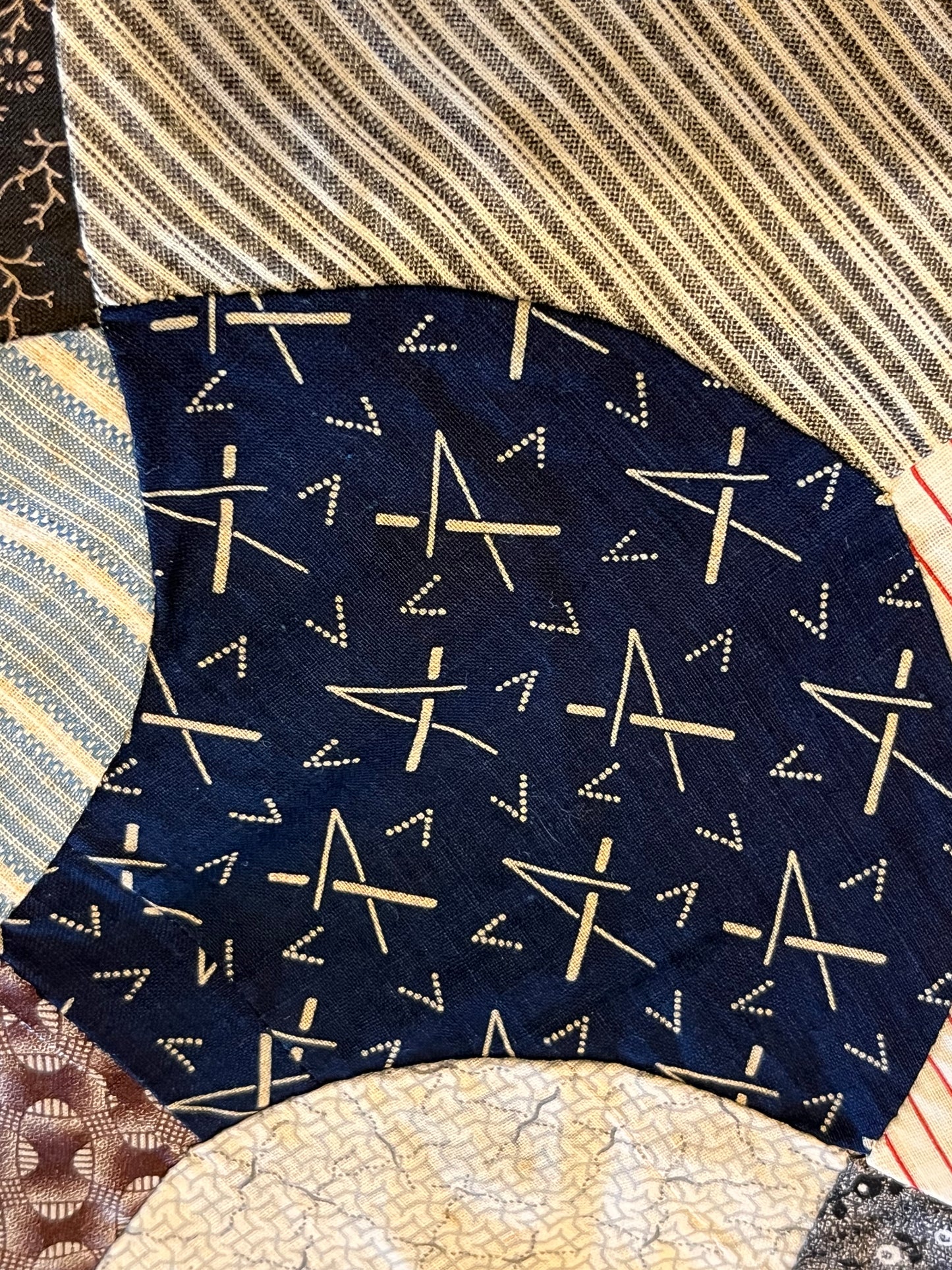 Antique Double Ax Head Quilt Top