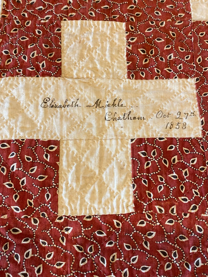 Early 1853 New York Signature Album Quilt