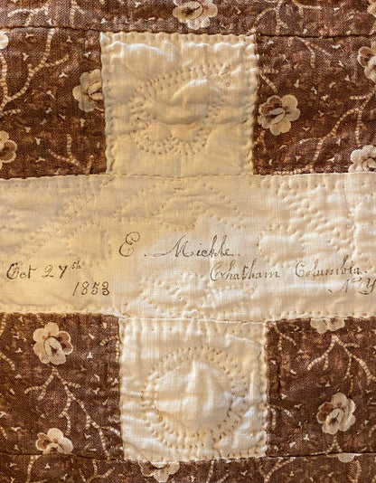 Early 1853 New York Signature Album Quilt