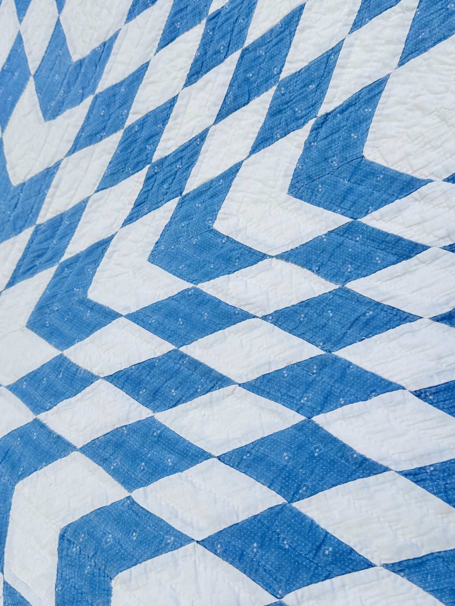 Blue and White Single Star Quilt