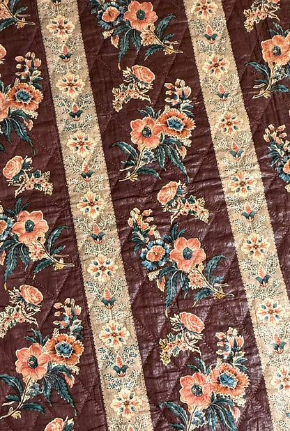 Fantastic Early Circa 1830’s Chintz Quilt