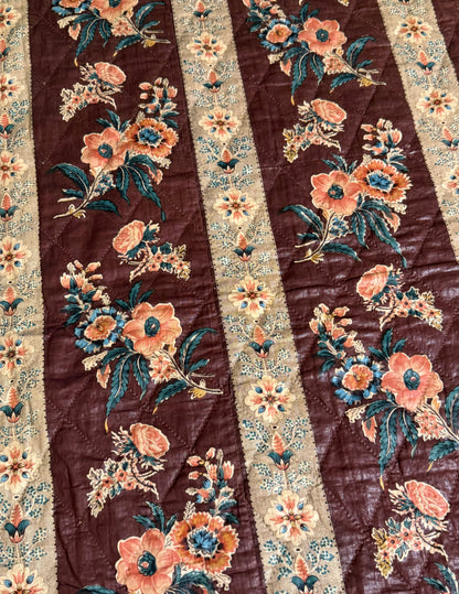 Fantastic Early Circa 1830’s Chintz Quilt