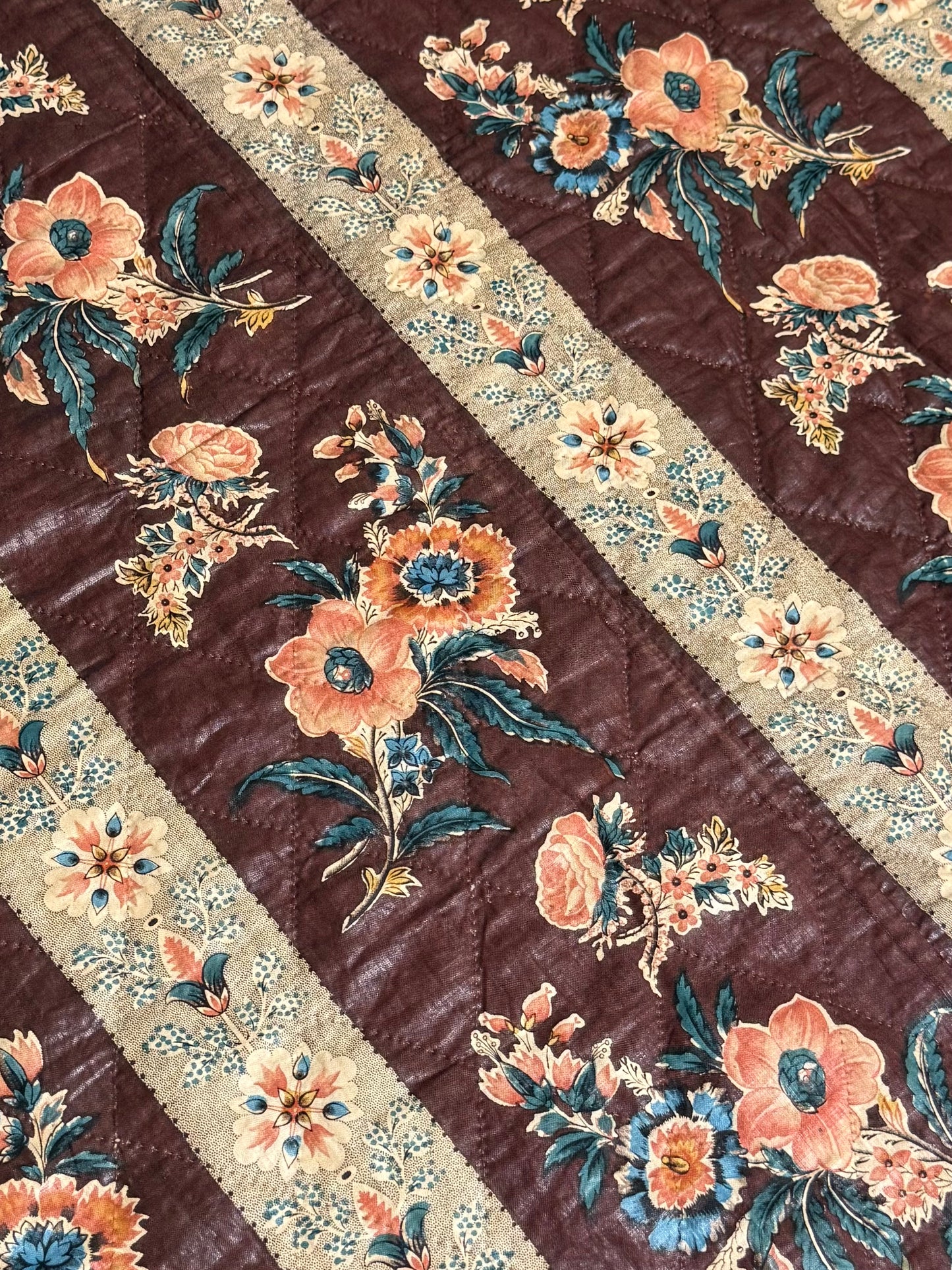 Fantastic Early Circa 1830’s Chintz Quilt