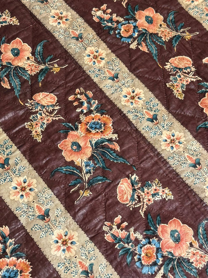 Fantastic Early Circa 1830’s Chintz Quilt