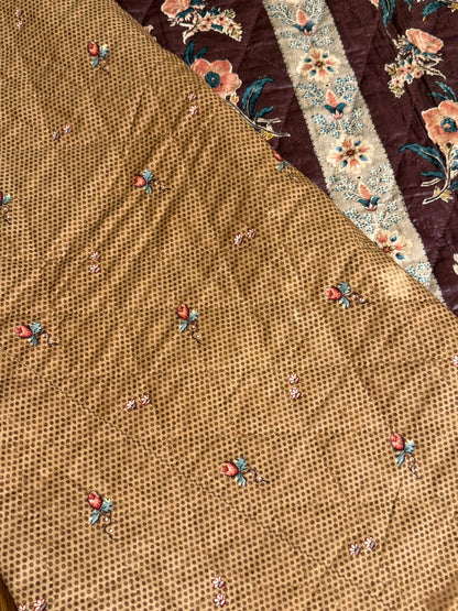 Fantastic Early Circa 1830’s Chintz Quilt