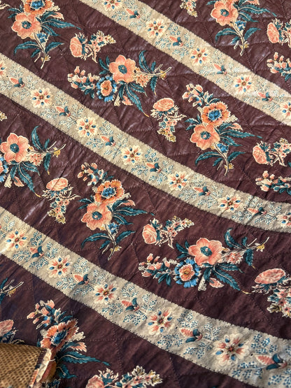 Fantastic Early Circa 1830’s Chintz Quilt