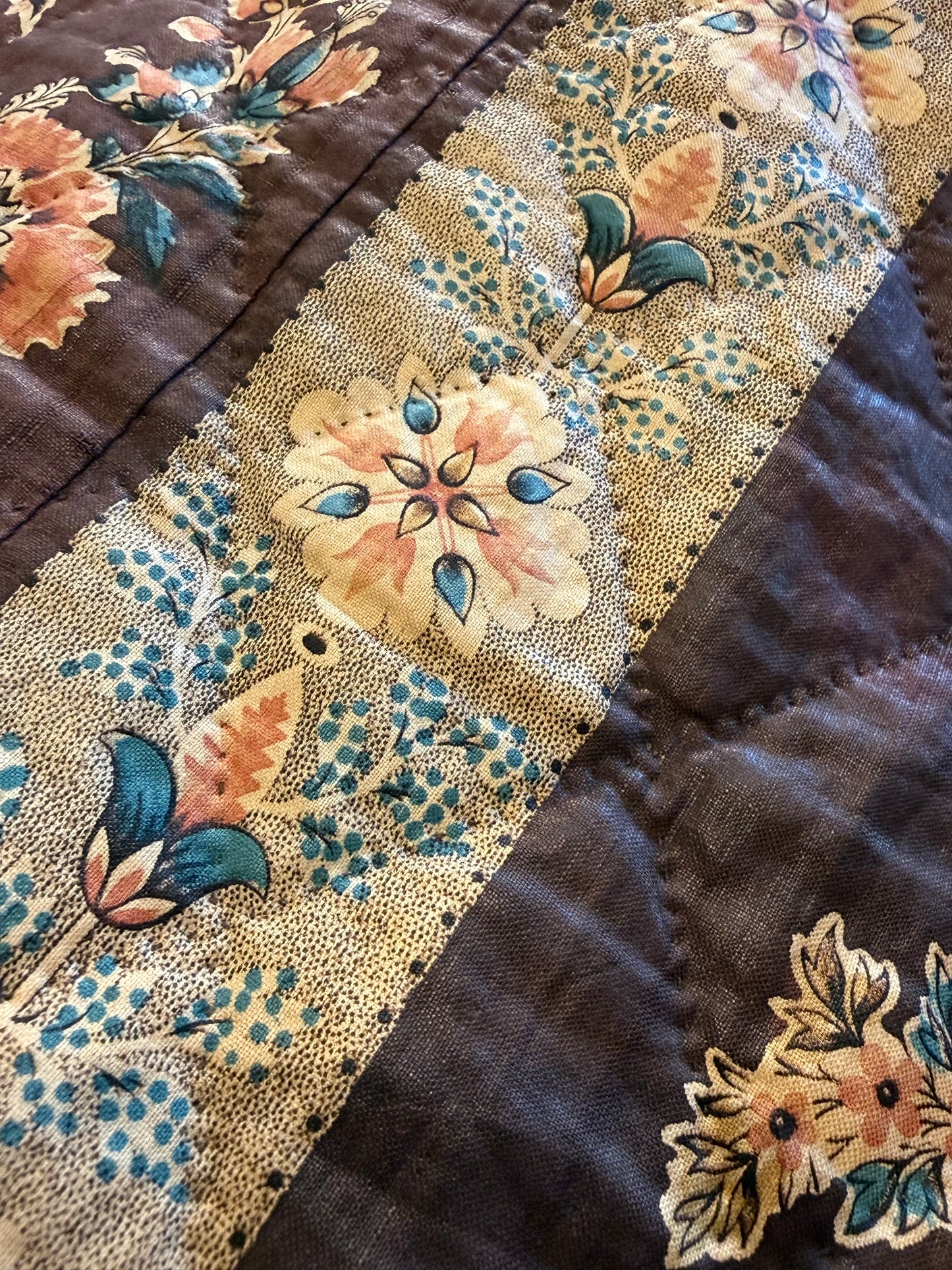 Fantastic Early Circa 1830’s Chintz Quilt