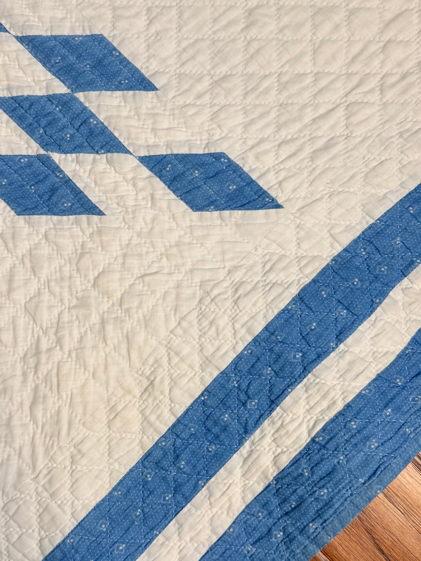 Blue and White Single Star Quilt