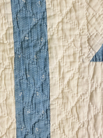 Blue and White Single Star Quilt