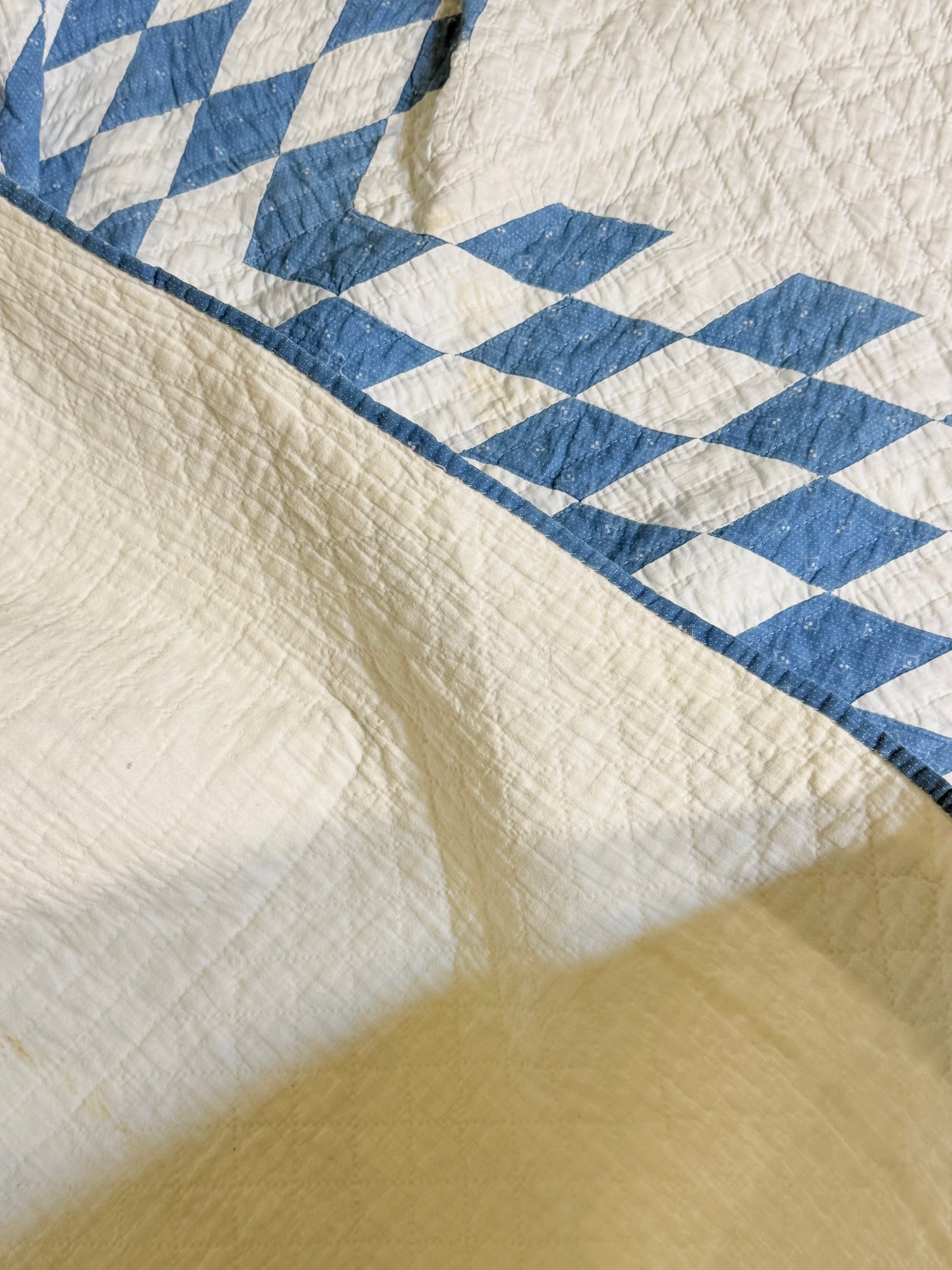 Blue and White Single Star Quilt