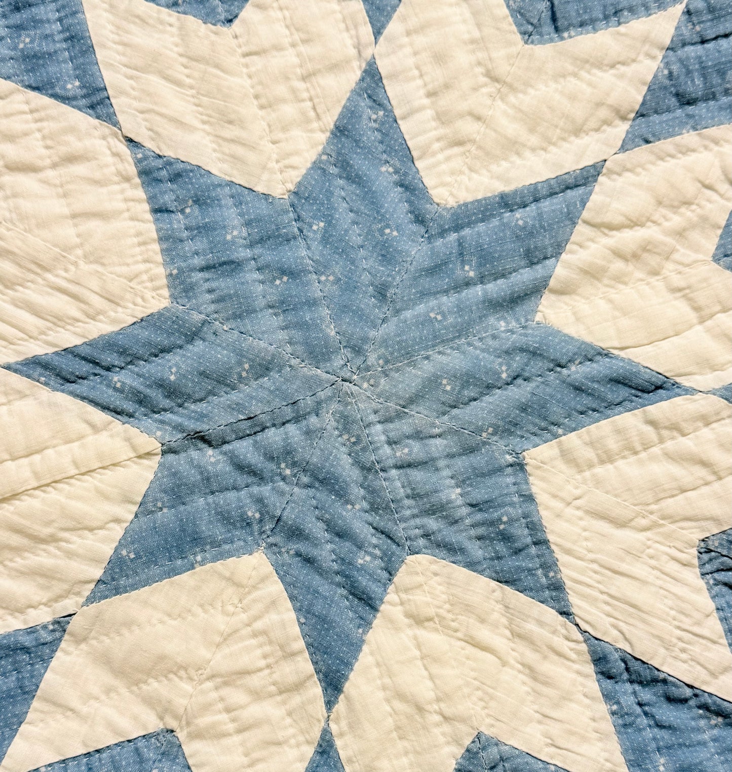 Blue and White Single Star Quilt