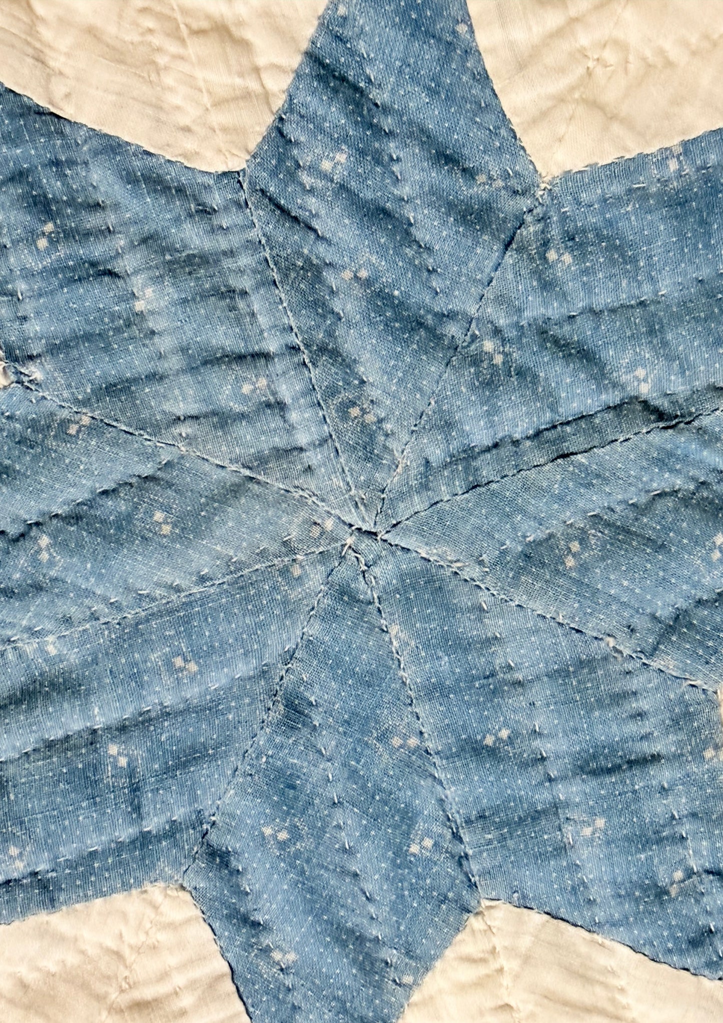 Blue and White Single Star Quilt